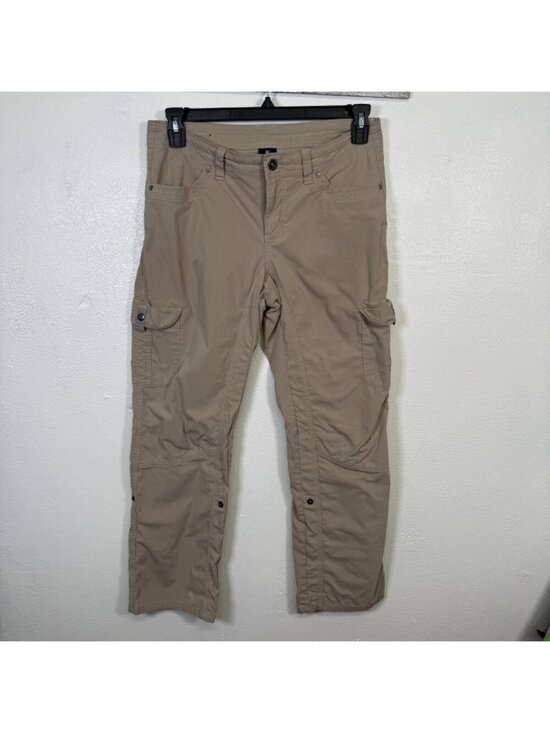 Kuhl Pants - Kühl Womens Cargo Pants Size 10 Short Beige Roll-Up Legs Utility Outdoors